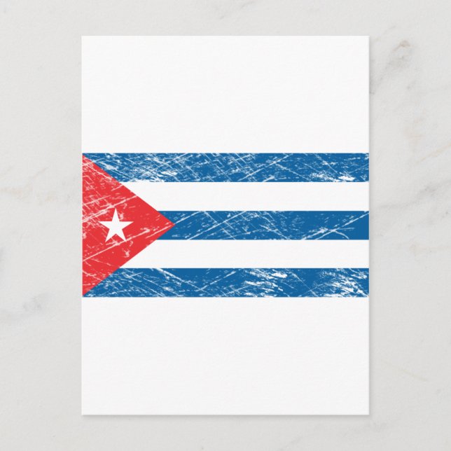 Vintage Cuba Flagga Vykort (Framsida)