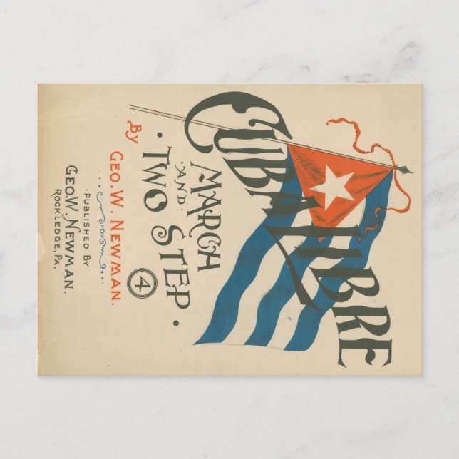 Vintage Cuba Libre Travel-vykort Vykort (Framsida)