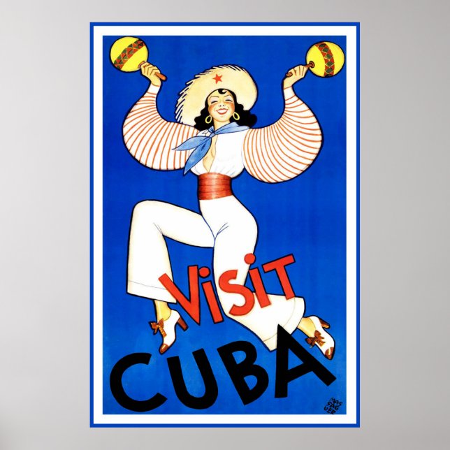 Vintage Cuba Travel Annons Poster (Framsidan)