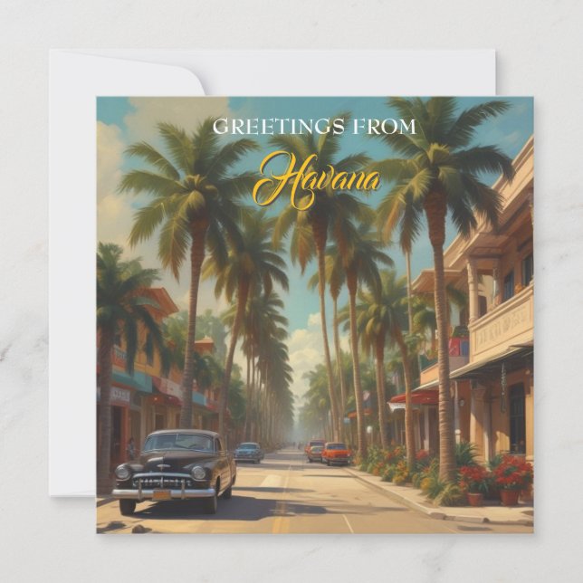 Vintage Cuba Travel - Hälsning från Havanna Card (Framsida)