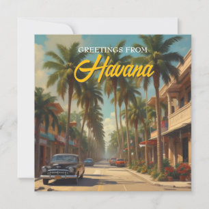 Vintage Cuba Travel - Hälsning från Havanna Card