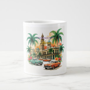 Vintage Cuba Travel - Hälsning från Havanna Jumbo Mugg