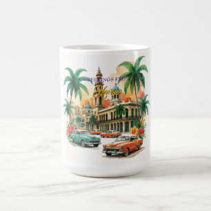 Vintage Cuba Travel - Hälsning från Havanna Kaffemugg