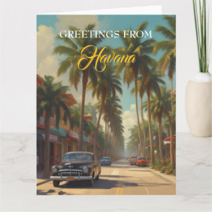 Vintage Cuba Travel - Hälsning från Havanna Kort