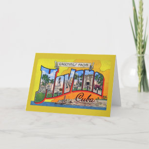 Vintage Cuba Travel - Hälsning från Havanna Kort