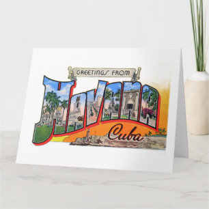 Vintage Cuba Travel - Hälsning från Havanna Kort