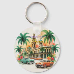 Vintage Cuba Travel - Hälsning från Havanna Nyckelring