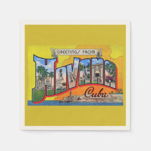 Vintage Cuba Travel - Hälsning från Havanna Pappersservett