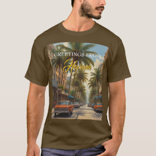 Vintage Cuba Travel - Hälsning från Havanna T Shirt