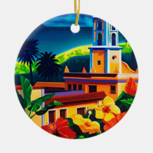 Vintage Cuba Travel Julgransprydnad Keramik