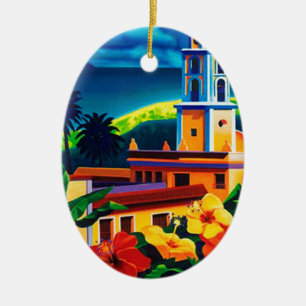 Vintage Cuba Travel Julgransprydnad Keramik