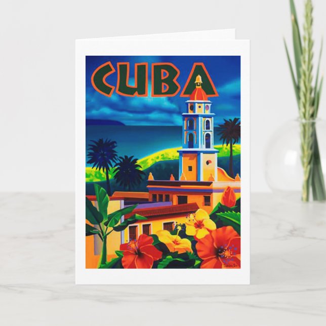 Vintage Cuba Travel Kort (Framsida)