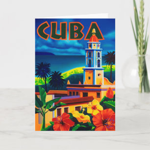 Vintage Cuba Travel Kort