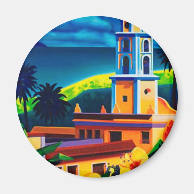 Vintage Cuba Travel Magnet (Framsidan)