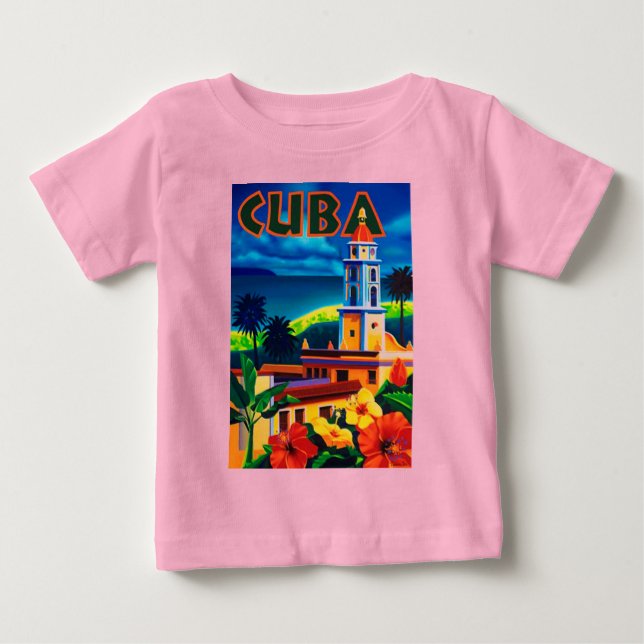 Vintage Cuba Travel T-shirt (Framsida)