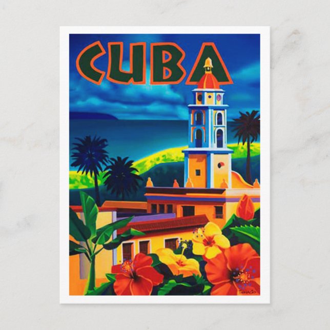Vintage Cuba Travel Vykort (Framsida)