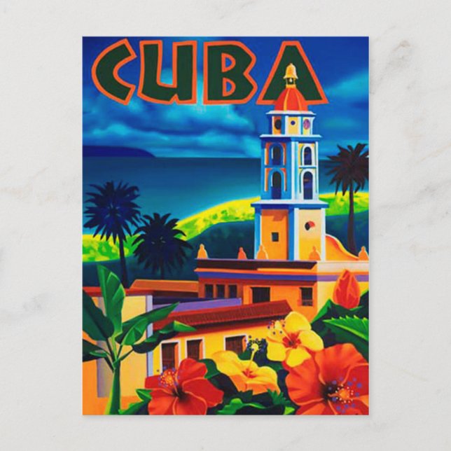 Vintage Cuba Travel Vykort (Framsida)