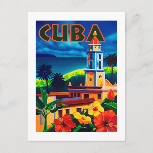 Vintage Cuba Travel Vykort (Framsida)