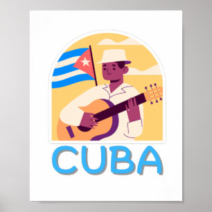 Vintage Cuban Music Poster