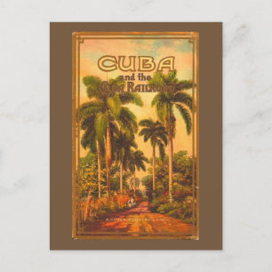 Vintage Cuban Travel - Cuba Railroad Helg Vykort