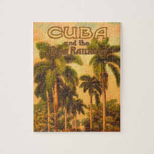 Vintage Cuban Travel - Cuba Railroad Pussel