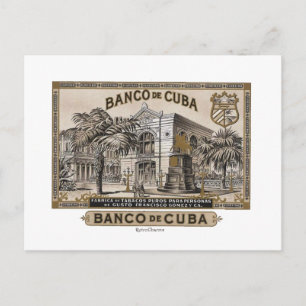 Vintage Cubano Banco de Cuba de Cuba Vykort