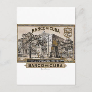 Vintage Cubano Banco de Cuba de Cuba Vykort
