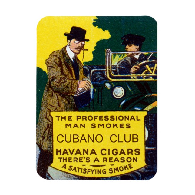 Vintage Cubano Klubb Cigars Magnet (Vertikal)