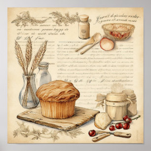 Vintage Culinary Delight Mönster Poster