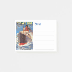 VINTAGE CUNARD OCEAN LINER TRAVEL POST IT NOTES POST-IT BLOCK