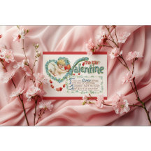 Vintage Cupid Alla hjärtans dag vykort