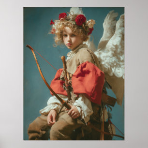 Vintage Cupid Ängel Poster