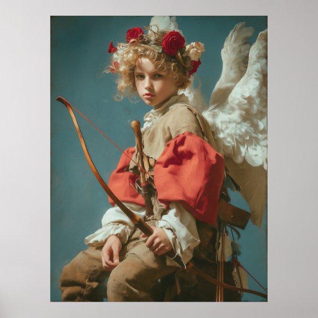 Vintage Cupid Angel  Poster (Framsidan)