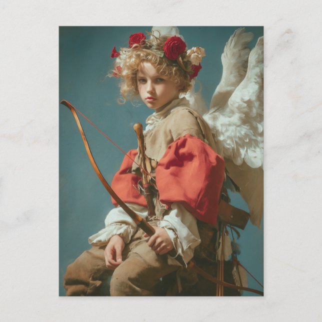 Vintage Cupid Angel  Vykort (Framsida)