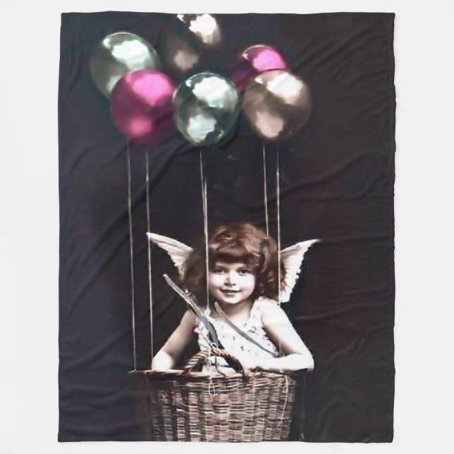 Vintage Cupid Fleecefilt (Framsidan)