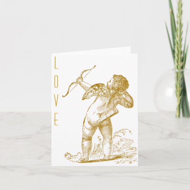 Vintage Cupid Helgkort (Framsida)
