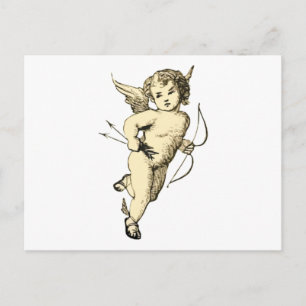 Vintage Cupid Illustration Vykort