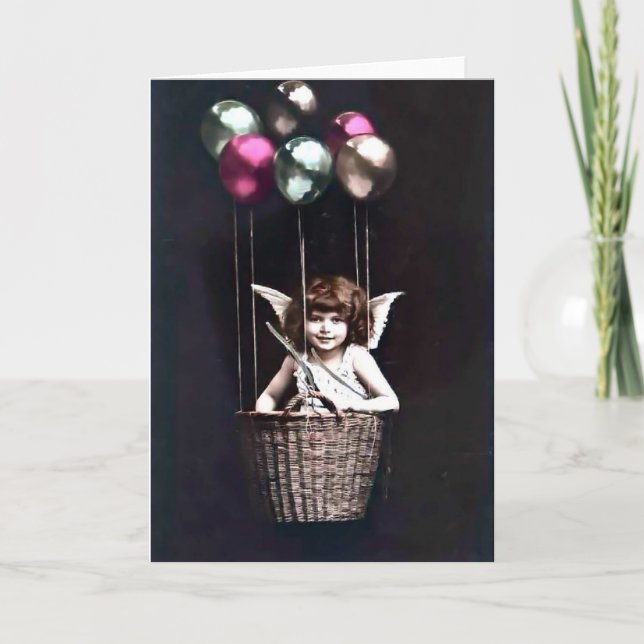 Vintage Cupid Inbjudan (Framsida)