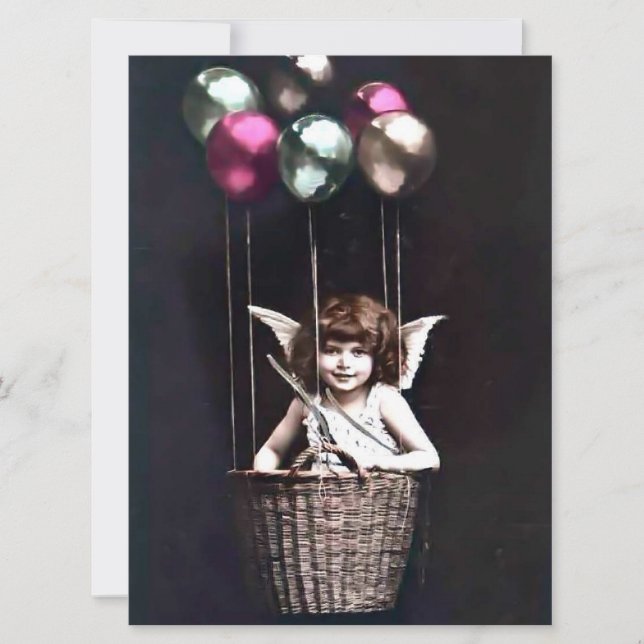 Vintage Cupid Julkort (Framsida)