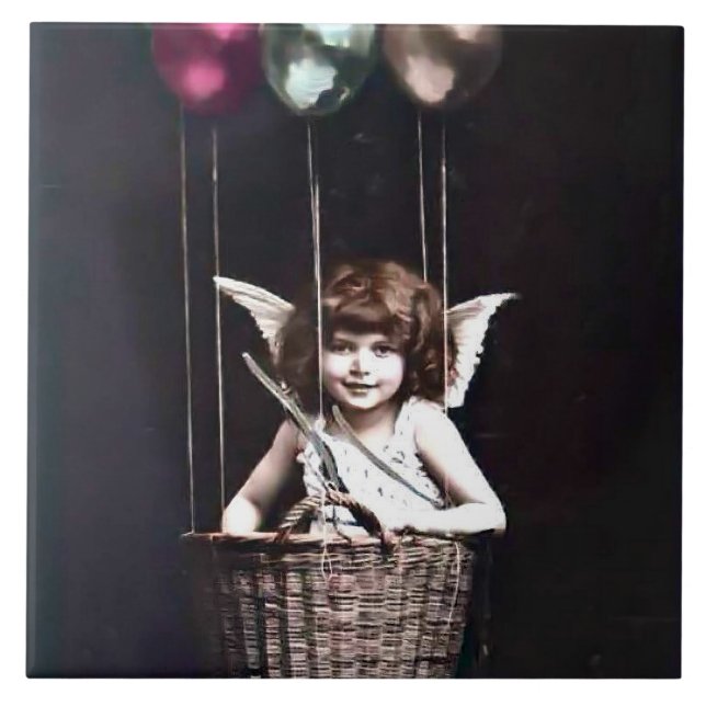 Vintage Cupid Kakelplatta (Framsidan)