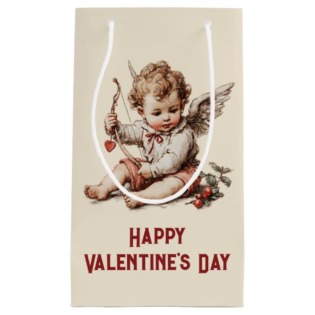 Vintage Cupid med hjärtbåge (Framsidan)