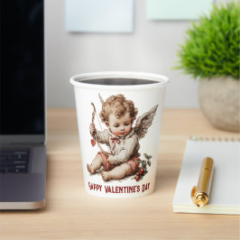 Vintage Cupid med hjärtebåge