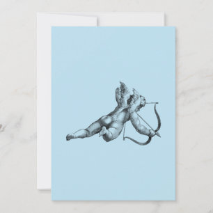 Vintage Cupid och Arrow Kärlek Cherub Angel Inbjudningar