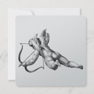 Vintage Cupid och Arrow Kärlek Cherub Angel Inbjudningar