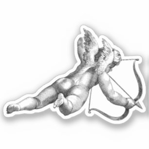 Vintage Cupid och Arrow Kärlek Cherub Angel Klistermärken
