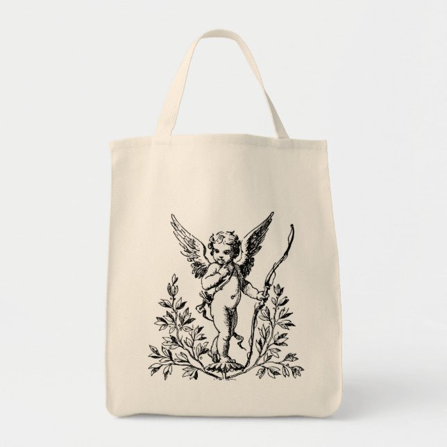 Vintage Cupid tockväska Tygkasse (Framsidan)