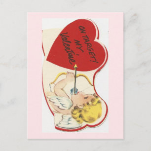 Vintage Cupid Valentine Helg Vykort
