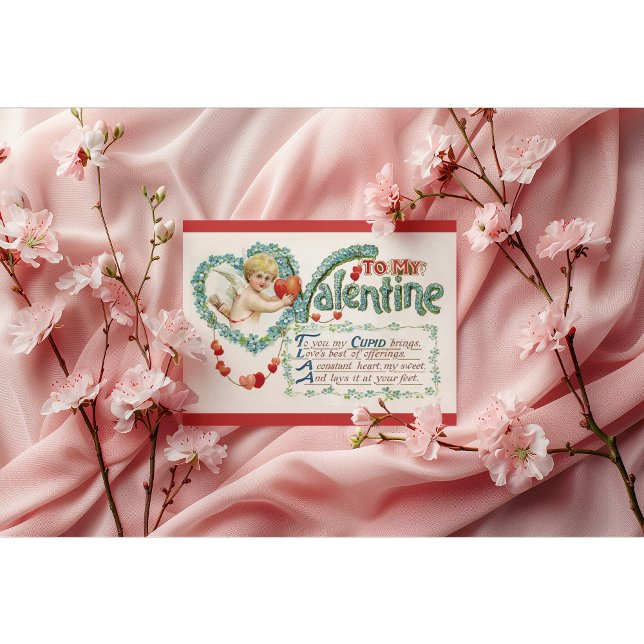 Vintage Cupid Valentine-vykort Helg Vykort (Skapare uppladdad)