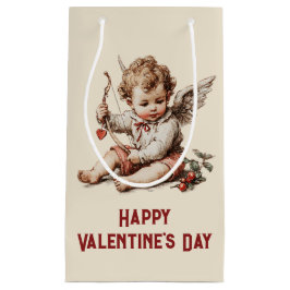 Vintage Cupid With Heart Bow