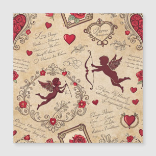 Vintage Cupids romantiska Mönster (2)